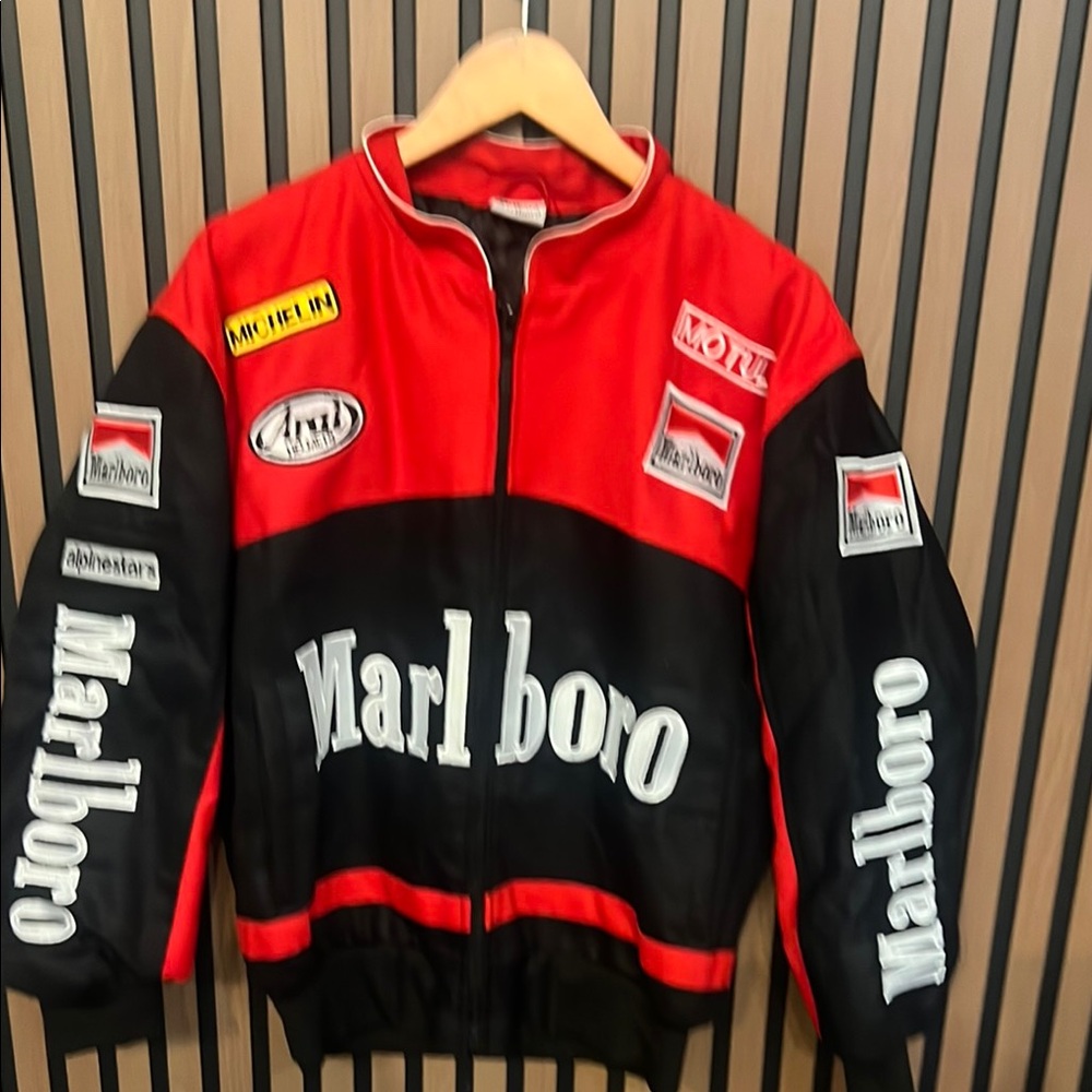 Marlboro Red and Black Kids Racing Jean Jacket